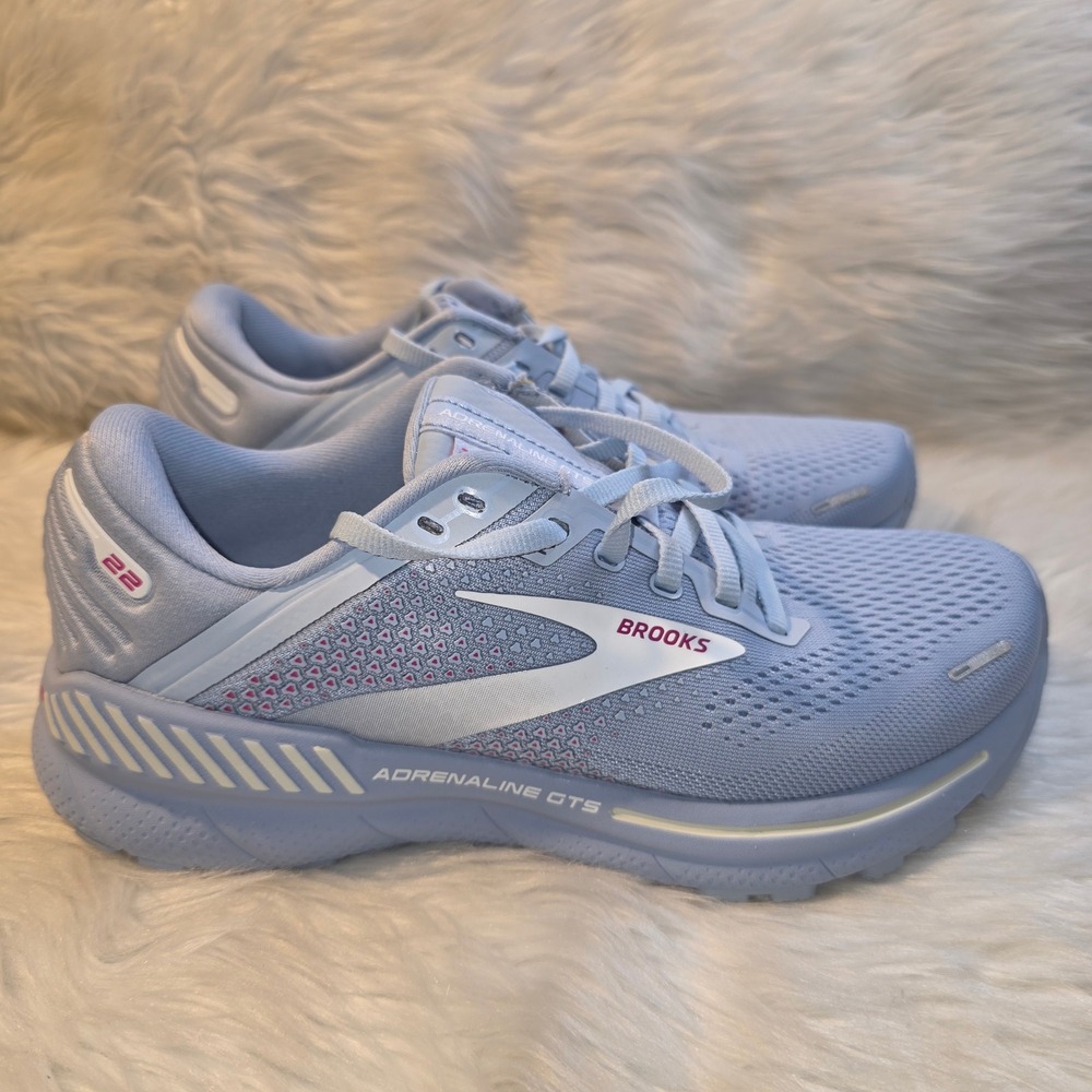 Brooks Adrenaline GTS 22 Women's 7.5 B Kentucky Blue White Rose 1203531B427
